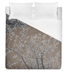 Linear Textured Botanical Motif Design Duvet Cover (queen Size) by dflcprintsclothing