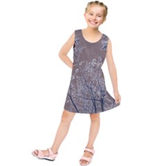 Linear Textured Botanical Motif Design Kids  Tunic Dress by dflcprintsclothing