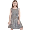 Linear Textured Botanical Motif Design Kids  Skater Dress View1