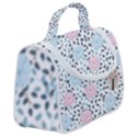 Cute Light Pink And Blue Modern Rose Pattern Satchel Handbag View2