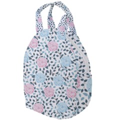 Cute Light Pink And Blue Modern Rose Pattern Travel Backpacks by Grafftimi