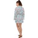 Cute Light Pink And Blue Modern Rose Pattern Long Sleeve Kimono View2