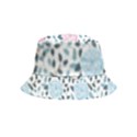 Cute Light Pink And Blue Modern Rose Pattern Inside Out Bucket Hat (Kids) View1