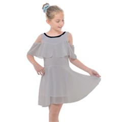 Abalone Grey Kids  Shoulder Cutout Chiffon Dress by FashionBoulevard