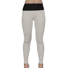 Abalone Grey Lightweight Velour Classic Yoga Leggings by FashionBoulevard