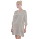 Abalone Grey Open Neck Shift Dress View1