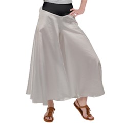 Abalone Grey Satin Palazzo Pants by FashionBoulevard