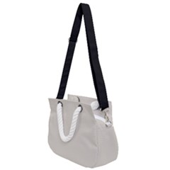 Abalone Grey Rope Handles Shoulder Strap Bag