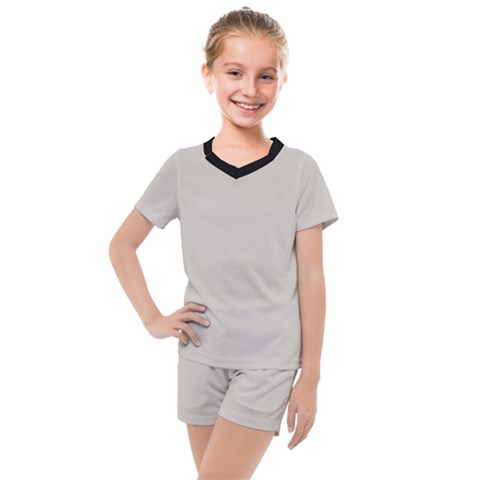 Abalone Grey Kids  Mesh Tee And Shorts Set by FashionBoulevard