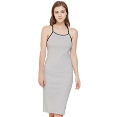 Abalone Grey Bodycon Cross Back Summer Dress