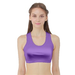 Amethyst Purple Sports Bra With Border by FashionLane