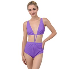 Amethyst Purple Tied Up Two Piece Swimsuit by FashionLane