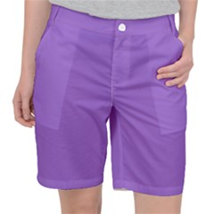 Amethyst Purple Pocket Shorts by FashionLane