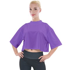 Amethyst Purple Mock Neck Tee