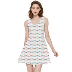 Hearts Pattern Inside Out Reversible Sleeveless Dress