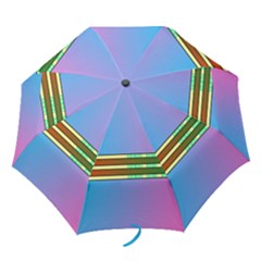 Vaporwave Hack The Planet 4 Folding Umbrellas by WetdryvacsLair