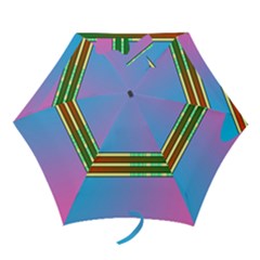 Vaporwave Hack The Planet 4 Mini Folding Umbrellas by WetdryvacsLair