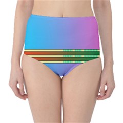 Vaporwave Hack The Planet 4 Classic High-waist Bikini Bottoms by WetdryvacsLair