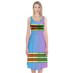 Vaporwave Hack The Planet 4 Midi Sleeveless Dress by WetdryvacsLair