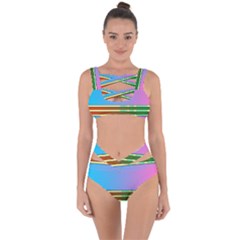 Vaporwave Hack The Planet 4 Bandaged Up Bikini Set  by WetdryvacsLair