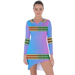 Vaporwave Hack The Planet 4 Asymmetric Cut-out Shift Dress by WetdryvacsLair