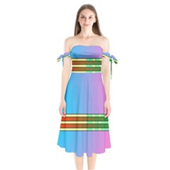 Vaporwave Hack The Planet 4 Shoulder Tie Bardot Midi Dress by WetdryvacsLair