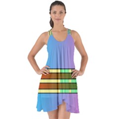 Vaporwave Hack The Planet 4 Show Some Back Chiffon Dress