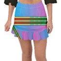 Vaporwave Hack The Planet 4 Fishtail Mini Chiffon Skirt View1