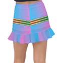 Vaporwave Hack The Planet 4 Fishtail Mini Chiffon Skirt View2