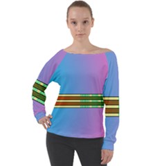 Vaporwave Hack The Planet 4 Off Shoulder Long Sleeve Velour Top by WetdryvacsLair