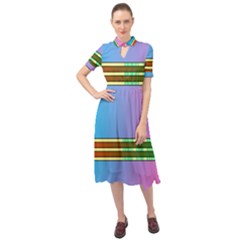 Vaporwave Hack The Planet 4 Keyhole Neckline Chiffon Dress by WetdryvacsLair