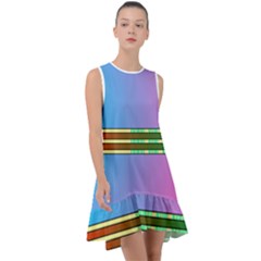 Vaporwave Hack The Planet 4 Frill Swing Dress by WetdryvacsLair