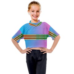 Vaporwave Hack The Planet 4 Kids Mock Neck Tee