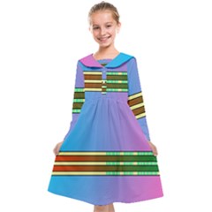 Vaporwave Hack The Planet 4 Kids  Midi Sailor Dress by WetdryvacsLair