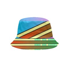 Vaporwave Hack The Planet 4 Inside Out Bucket Hat (kids)