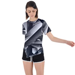 Harris Asymmetrical Short Sleeve Sports Tee by MRNStudios