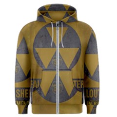 Fallout Shelter In Basement Radiation Sign Men s Zipper Hoodie by WetdryvacsLair