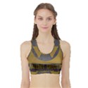 Fallout Shelter In Basement Radiation Sign Sports Bra with Border View1