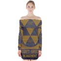 Fallout Shelter In Basement Radiation Sign Long Sleeve Off Shoulder Dress View1