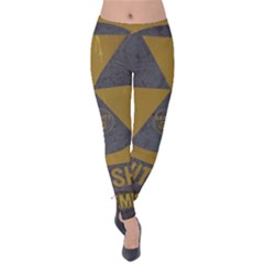 Fallout Shelter In Basement Radiation Sign Velvet Leggings by WetdryvacsLair