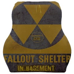 Fallout Shelter In Basement Radiation Sign Car Seat Velour Cushion  by WetdryvacsLair