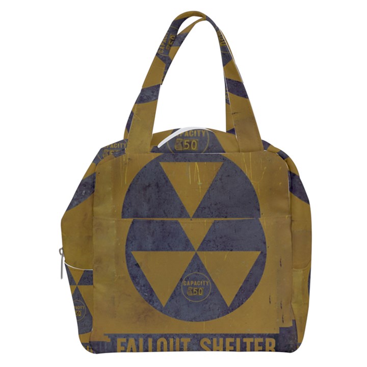 Fallout Shelter In Basement Radiation Sign Boxy Hand Bag