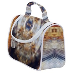 Retro Hippie Vibe Trippy Psychedelic Satchel Handbag by CrypticFragmentsDesign