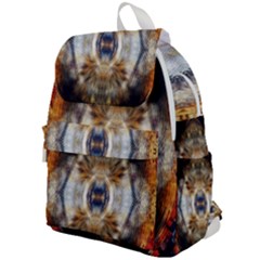 Retro Hippie Vibe Trippy Psychedelic Top Flap Backpack by CrypticFragmentsDesign