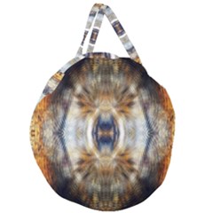 Retro Hippie Vibe Trippy Psychedelic Giant Round Zipper Tote by CrypticFragmentsDesign