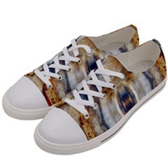 Retro Hippie Vibe Trippy Psychedelic Women s Low Top Canvas Sneakers by CrypticFragmentsDesign