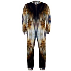 Retro Hippie Vibe Trippy Psychedelic Onepiece Jumpsuit (men)  by CrypticFragmentsDesign