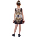 Retro Hippie Vibe Trippy Psychedelic Kids  Cross Back Dress View2