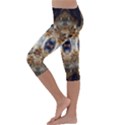 Retro Hippie Vibe Trippy Psychedelic Kids  Lightweight Velour Capri Leggings  View2