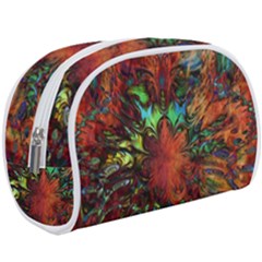 Boho Hippie Trippy Floral Pattern Make Up Case (large) by CrypticFragmentsDesign